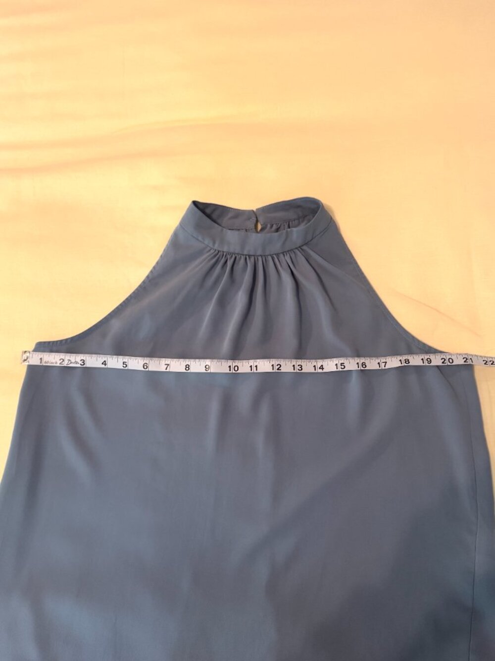Halara Keyhole Back Halter Work Blouse Skyride Blue Size M - Picture 4 of 6